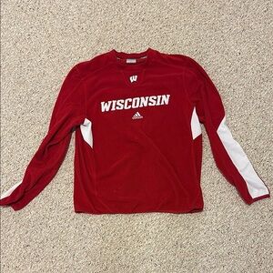 Adidas Wisconsin Fleece Red Sweatshirt